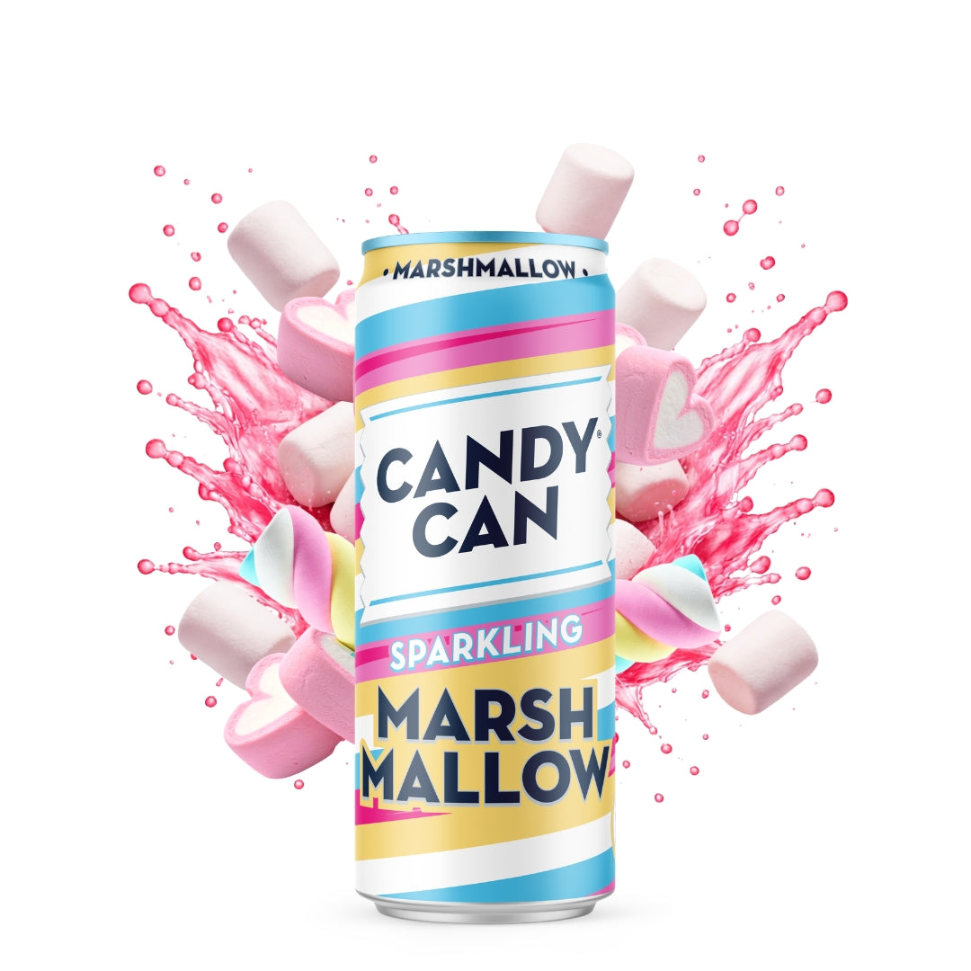 Candy Can Sparkling Marshmallow 330ml blikje - suikervrij frisdrank inkopen