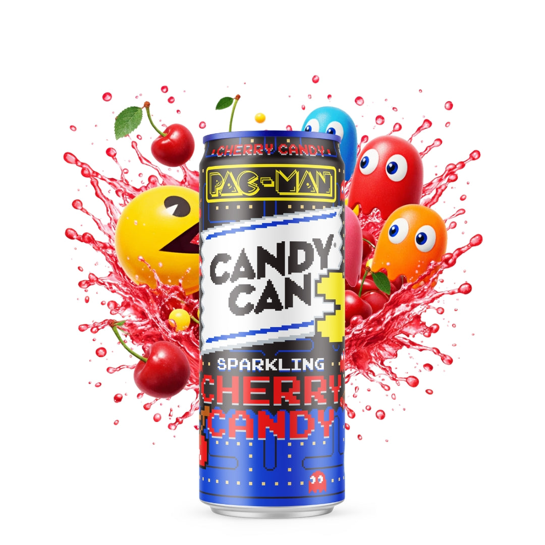 Candy Can x Pac-Man Sparkling Cherry Candy 330ml - kersen frisdrank inkopen
