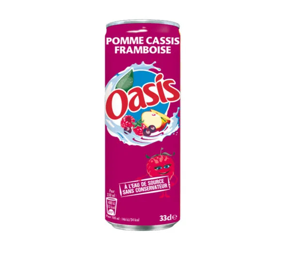 Oasis appel cassis framboos blik 4x6x33 cl