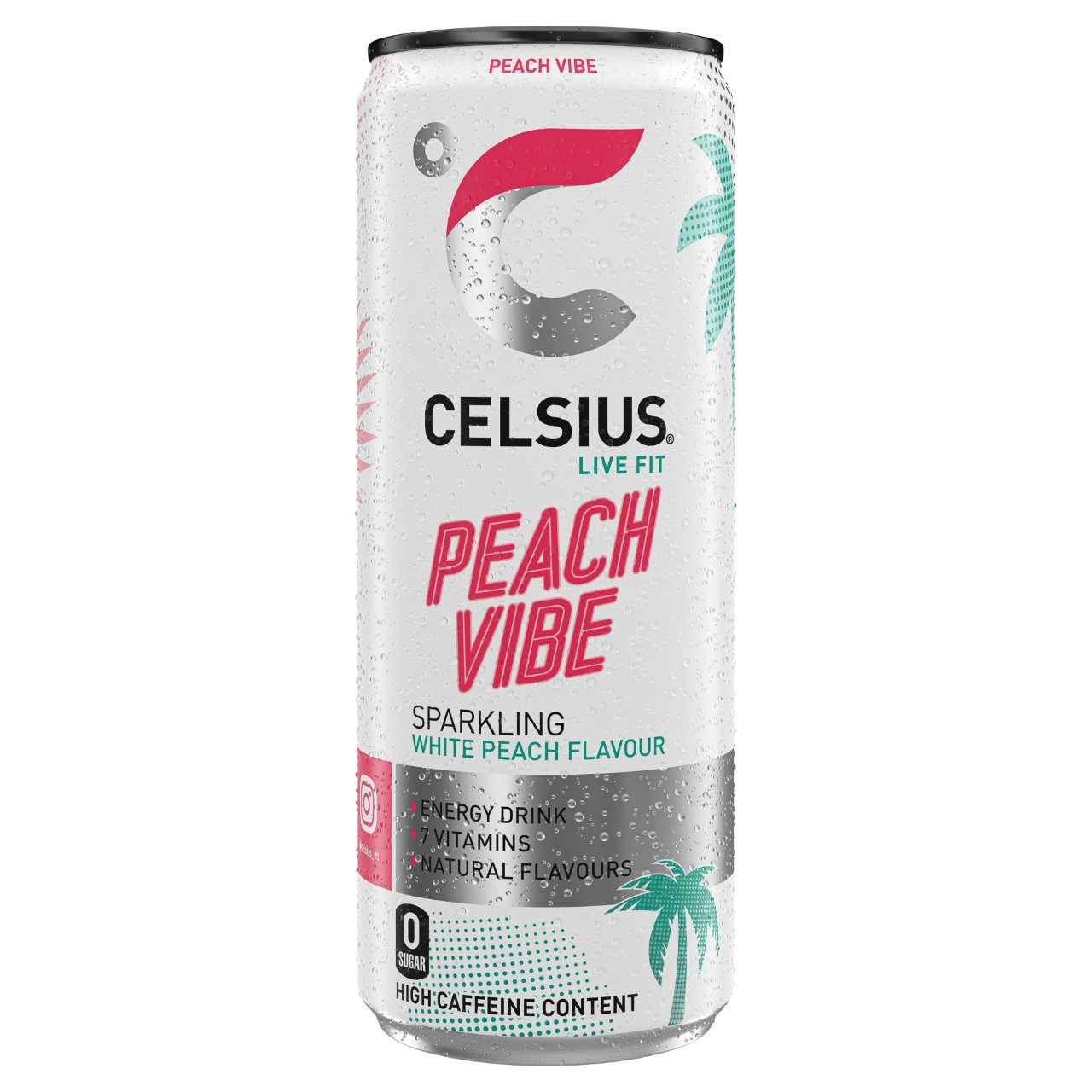 Celsius Peach Vibe 12x25 cl blik
